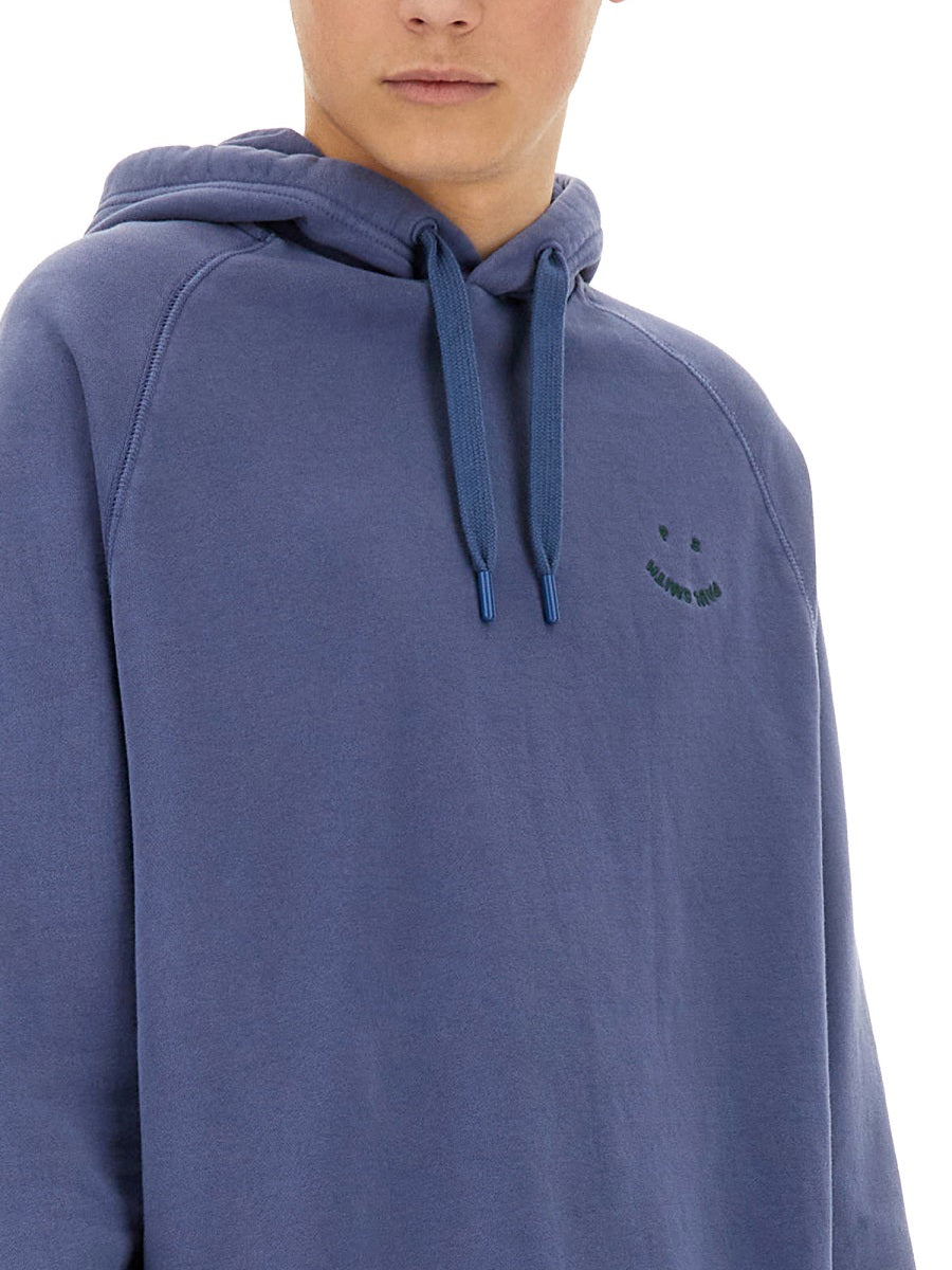 Ps Paul Smith Organic Cotton Hoodie — Blue, view 2