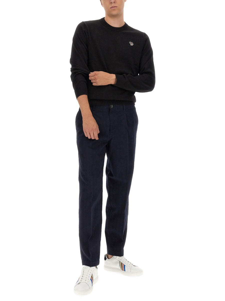 Ps Paul Smith Zebra Patch Organic Cotton Sweater — Black, view 4