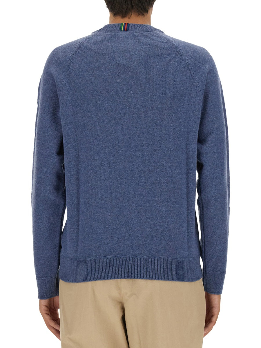 Ps Paul Smith Merino Wool Sweater — Blue by Ps Paul Smith