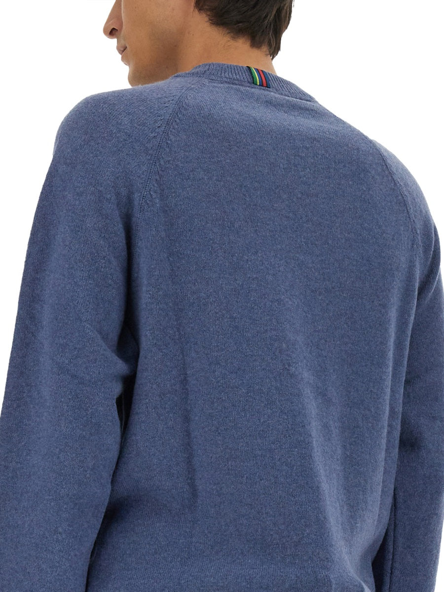 Ps Paul Smith Merino Wool Sweater — Blue, view 2
