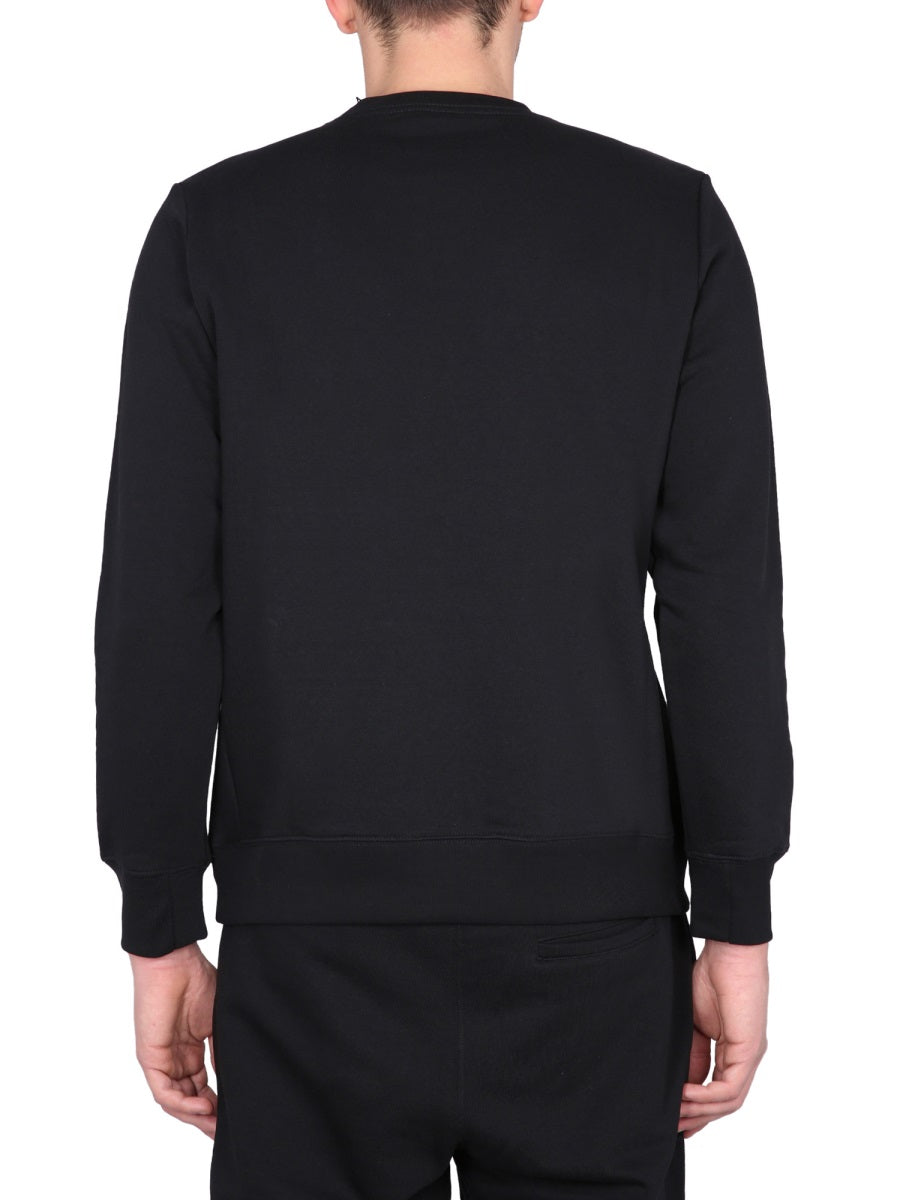 Ps Paul Smith Zebra-Embroidered Organic Cotton Sweatshirt — Black, view 3
