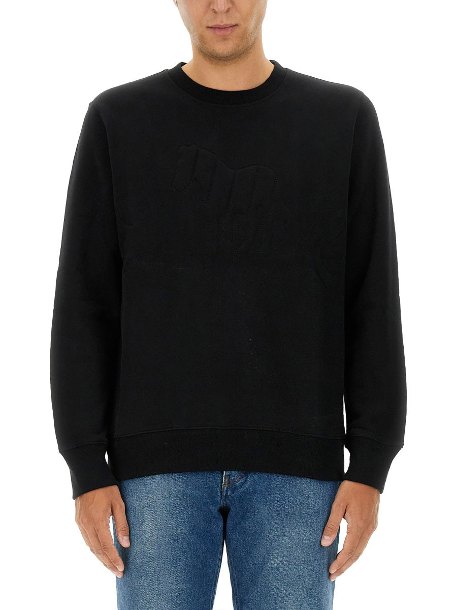 Ps Paul Smith Cotton Sweatshirt — Black, view 3