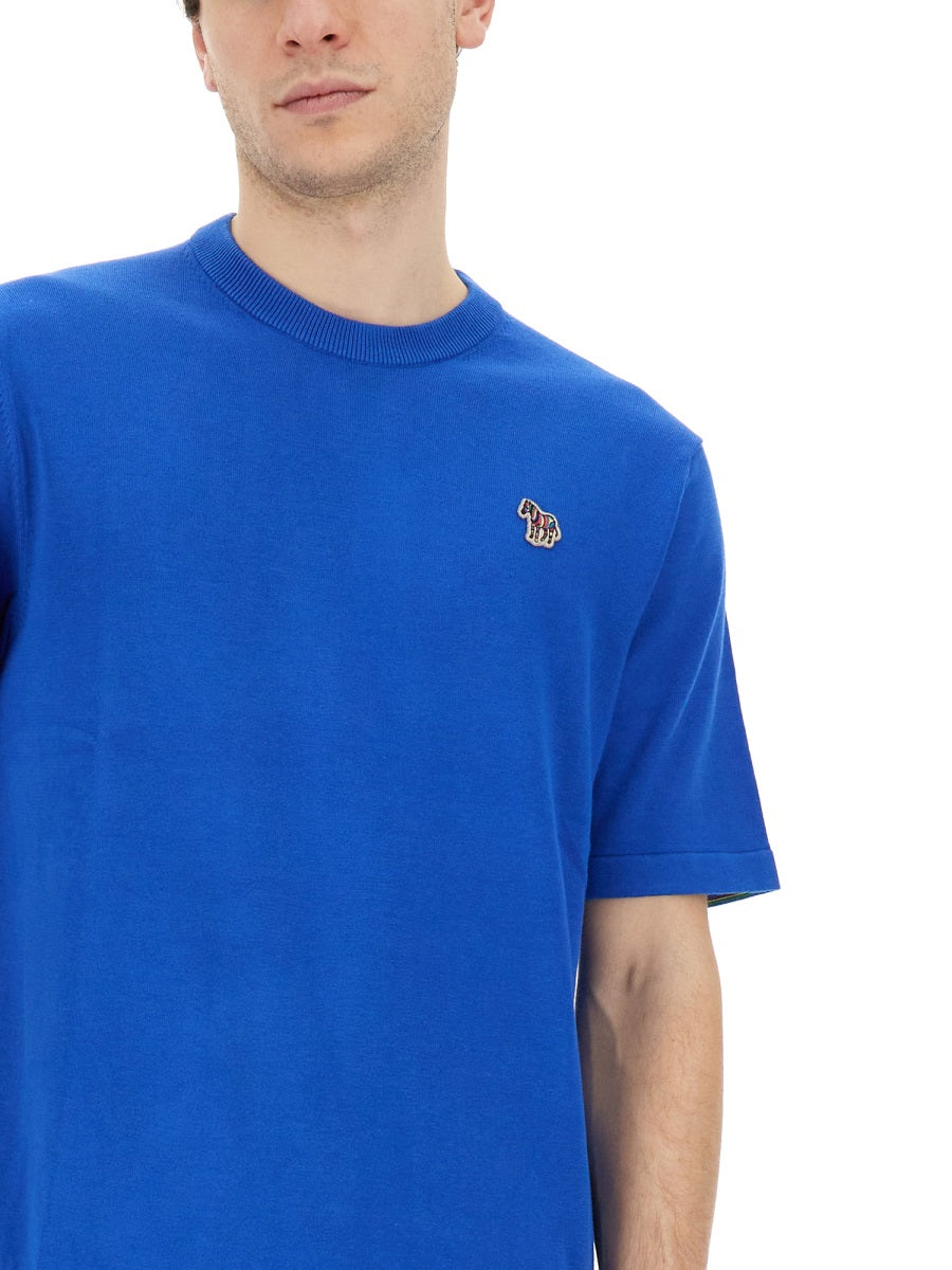 Ps Paul Smith Zebra T-Shirt — Blue, view 2