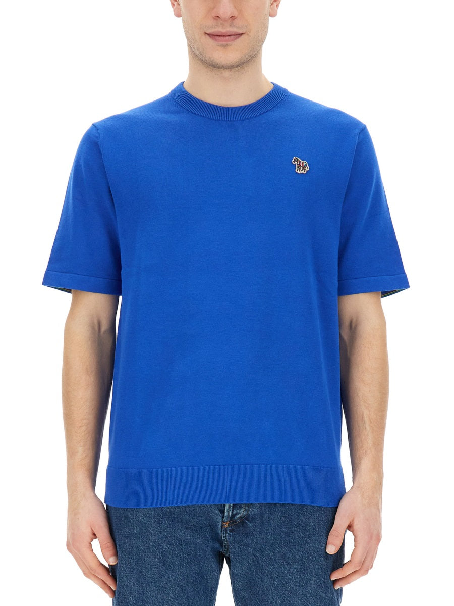 Ps Paul Smith Zebra T-Shirt — Blue, view 3