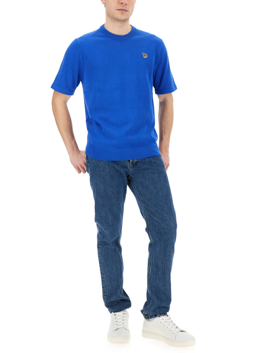 Ps Paul Smith Zebra T-Shirt — Blue, view 4