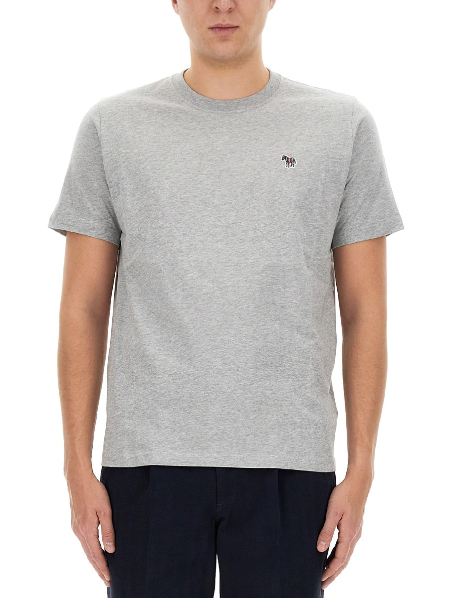 Ps Paul Smith Organic Cotton T-Shirt — Gray, view 3