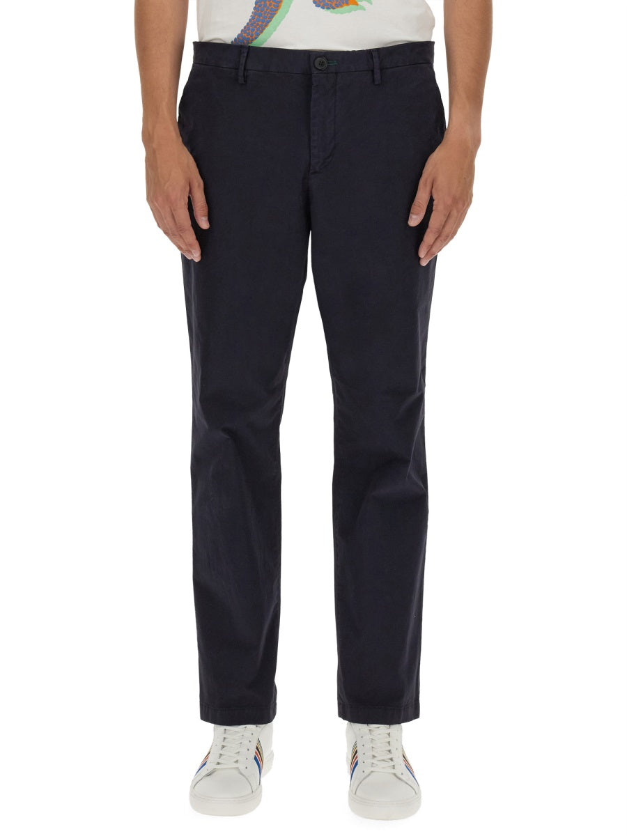 Ps Paul Smith Organic Cotton Trousers — Blue by Ps Paul Smith