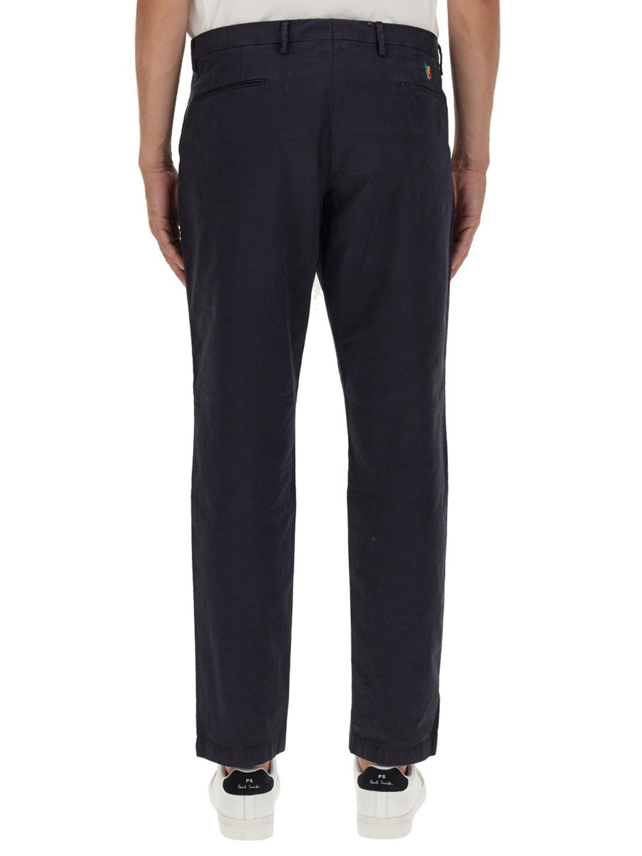 Ps Paul Smith Organic Cotton Trousers — Blue, view 4