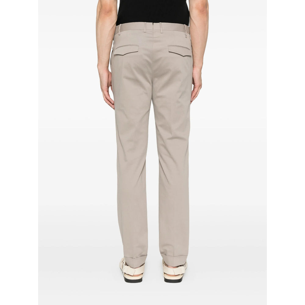 Pt Torino Tailored Cotton Trousers — Gray, view 5