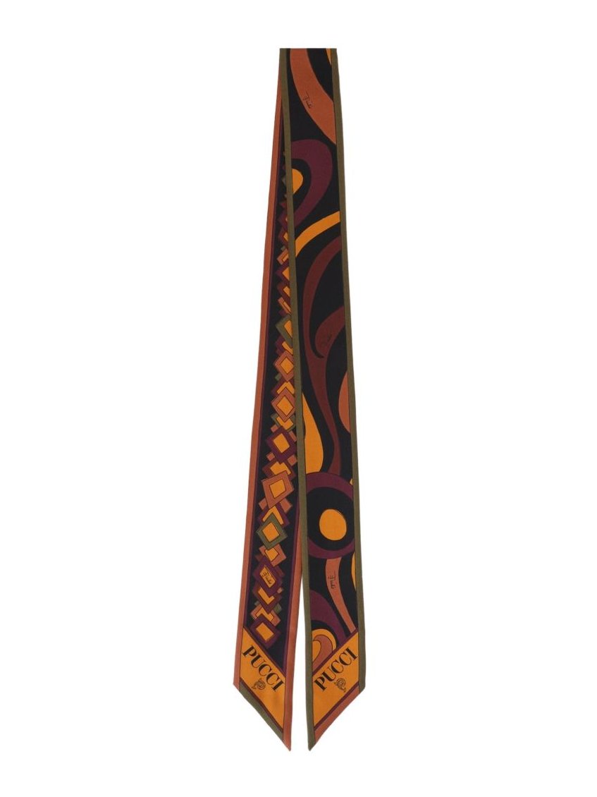 Pucci Printed Silk Foulard Scarf — Burgundy by Pucci