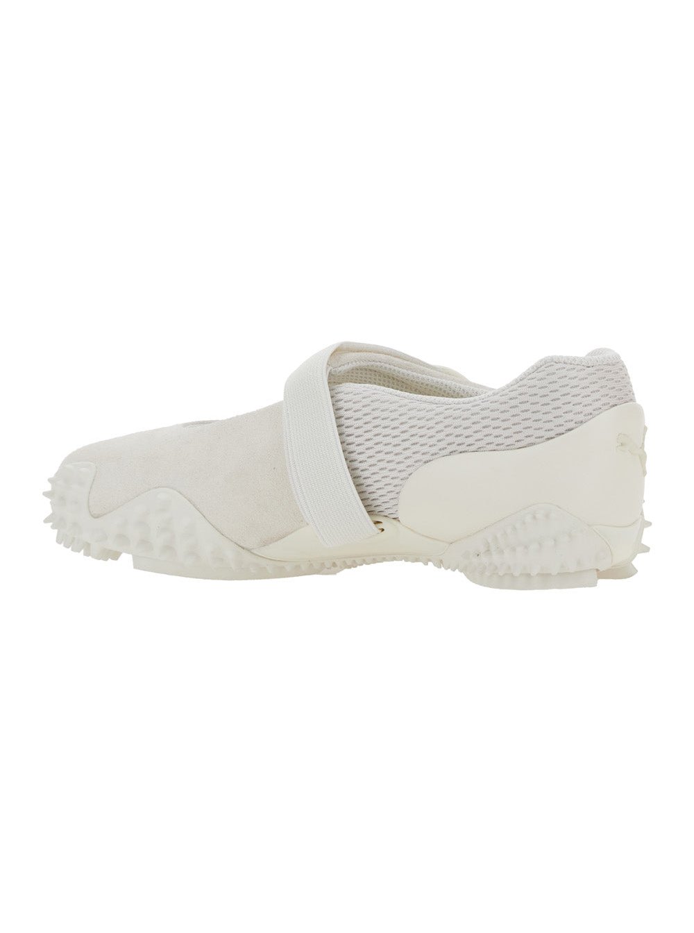 Puma Suede and Mesh with Touch-Strap Sneaker — White, view 3