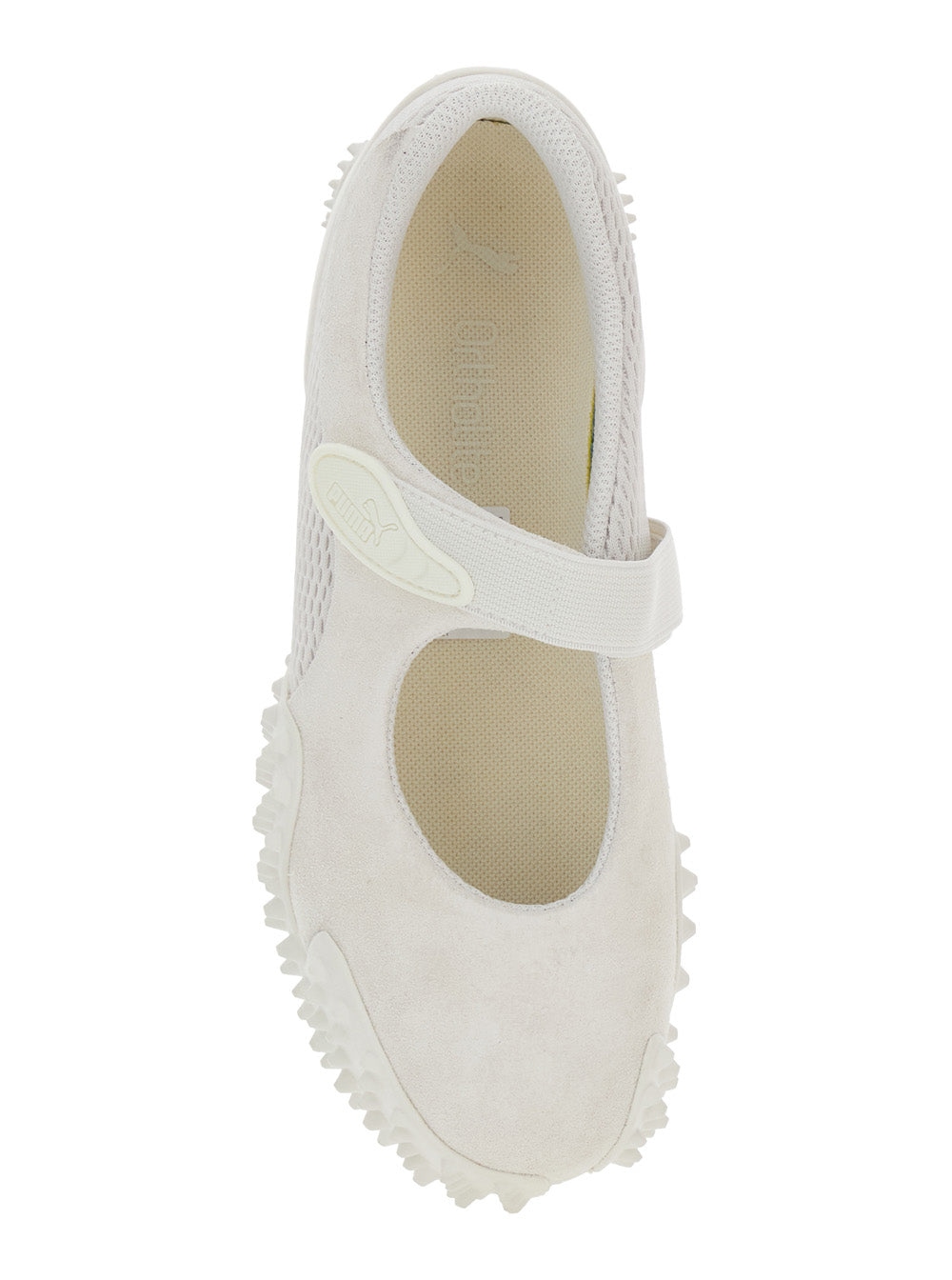 Puma Suede and Mesh with Touch-Strap Sneaker — White, view 4