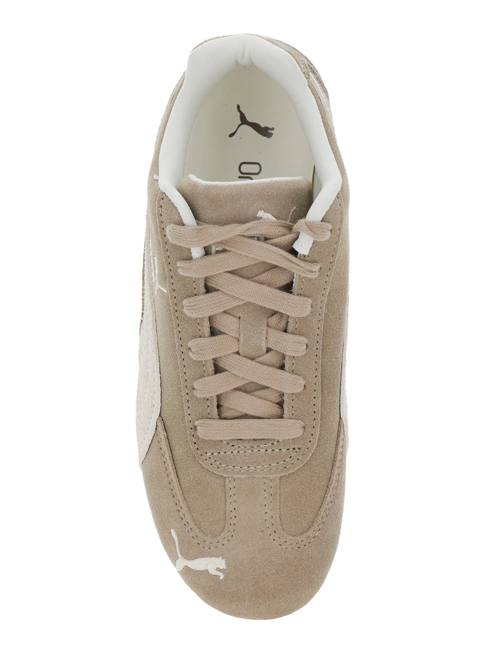 Puma Suede and Leather Low-Top Sneakers — Beige, view 4