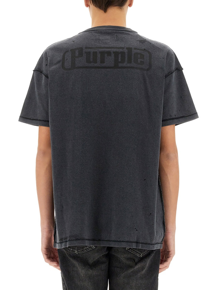 Purple Brand Inside Out T-Shirt — Black by Purple Brand