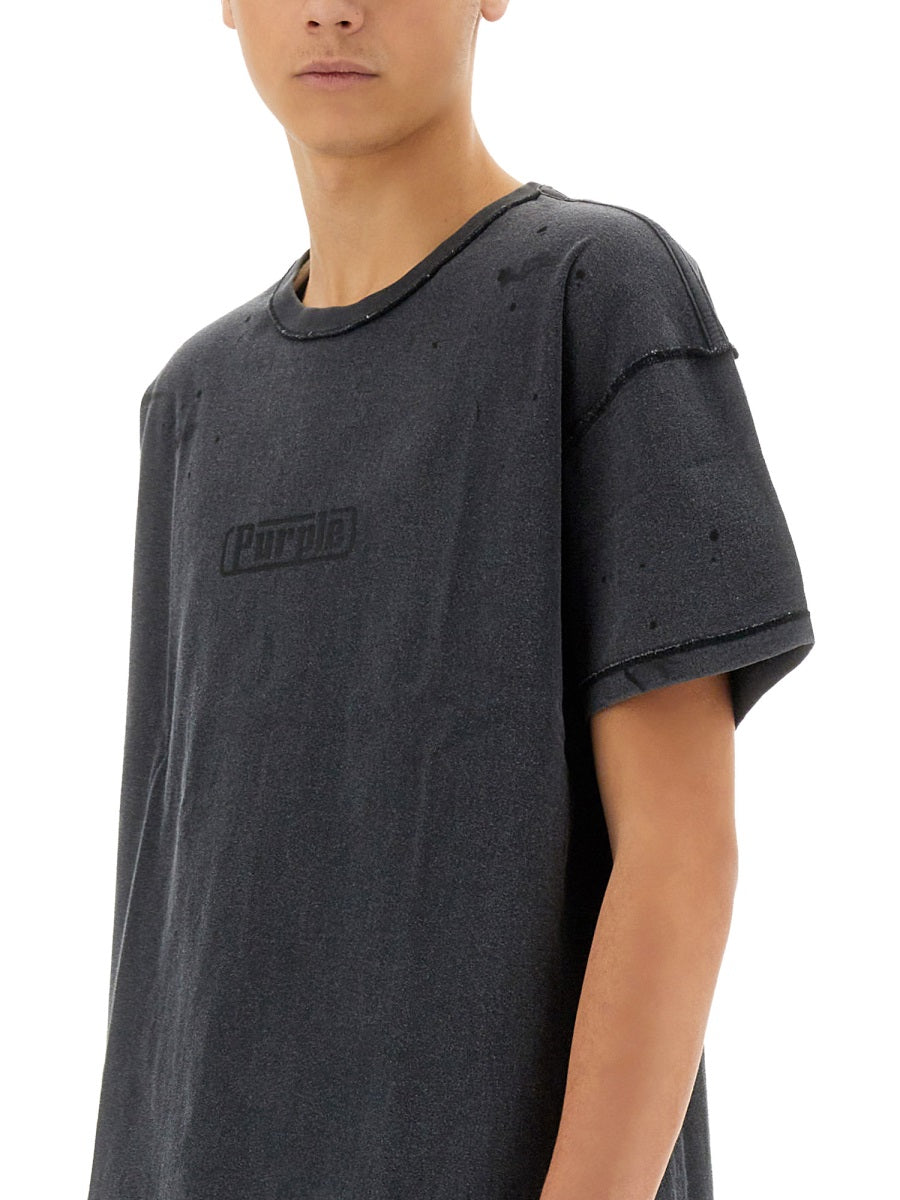 Purple Brand Inside Out T-Shirt — Black, view 2