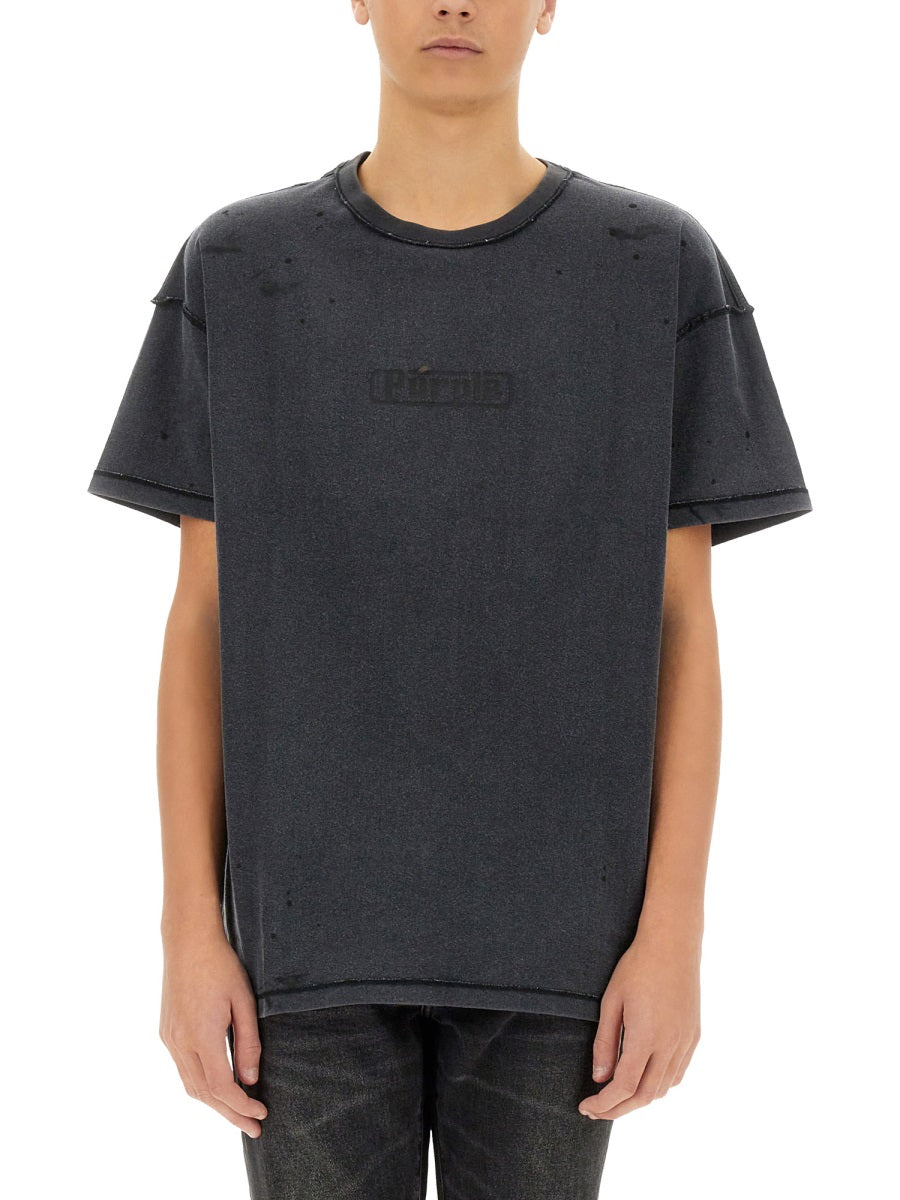 Purple Brand Inside Out T-Shirt — Black, view 3