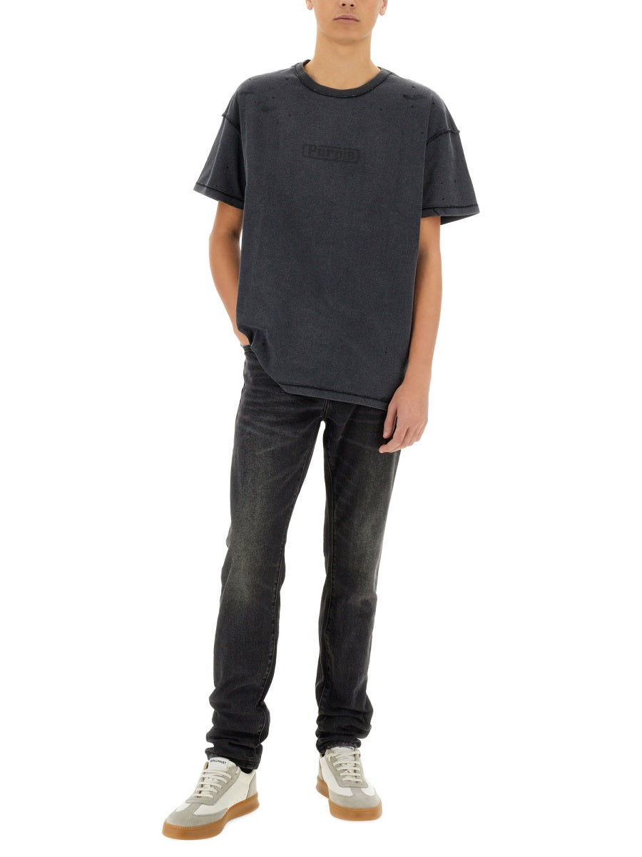 Purple Brand Inside Out T-Shirt — Black, view 4