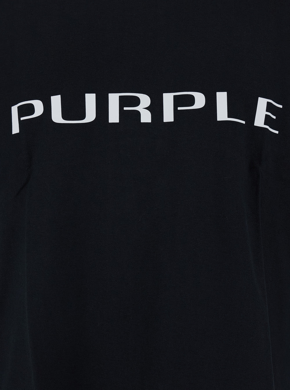 Purple Brand Logo-Embroidered Crewneck T-Shirt — Black, view 3