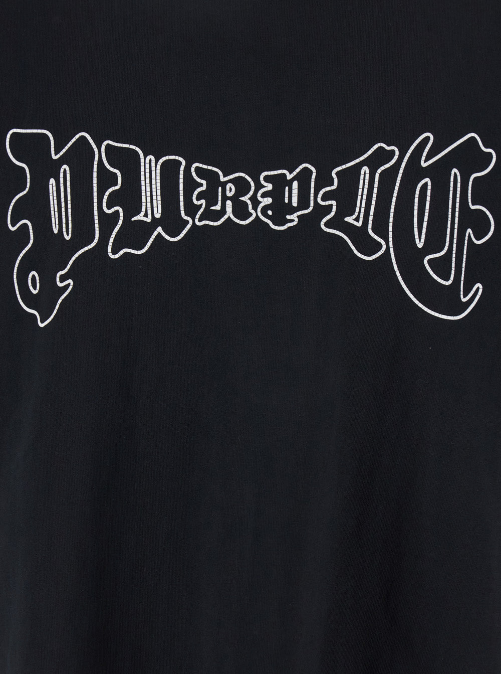 Purple Brand Logo-Print Crewneck T-Shirt — Black, view 3