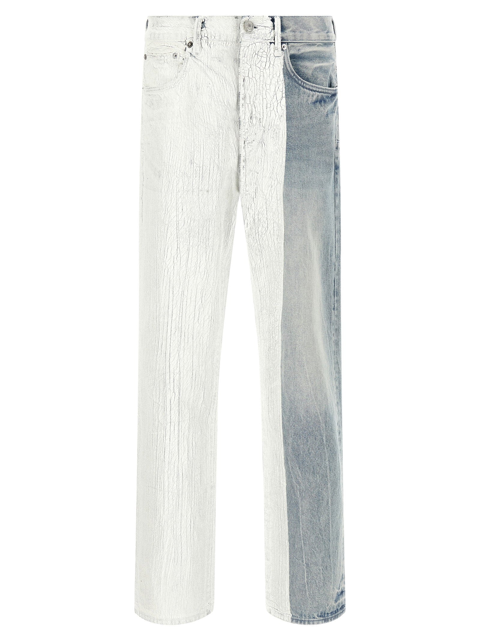 Purple Crackle Silver Colorblock Jeans — Multi by Purple