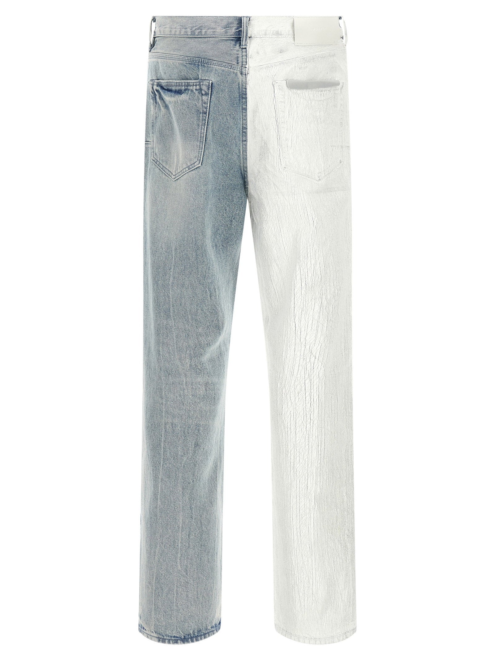 Purple Crackle Silver Colorblock Jeans — Multi, view 2