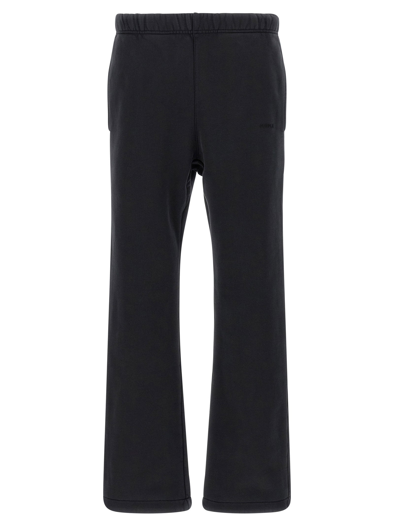 Purple Cotton Fleece Joggers — Black by Purple