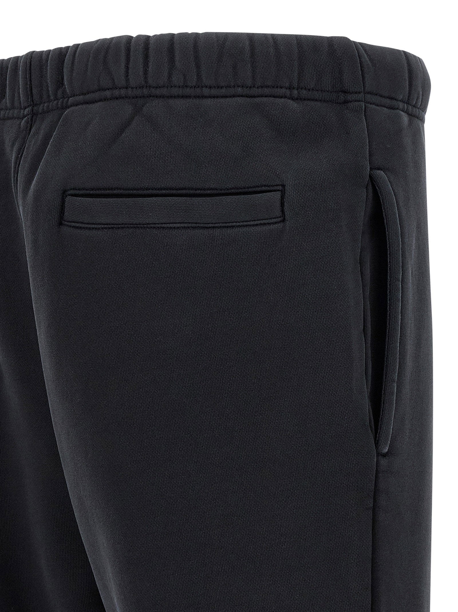 Purple Cotton Fleece Joggers — Black, view 4