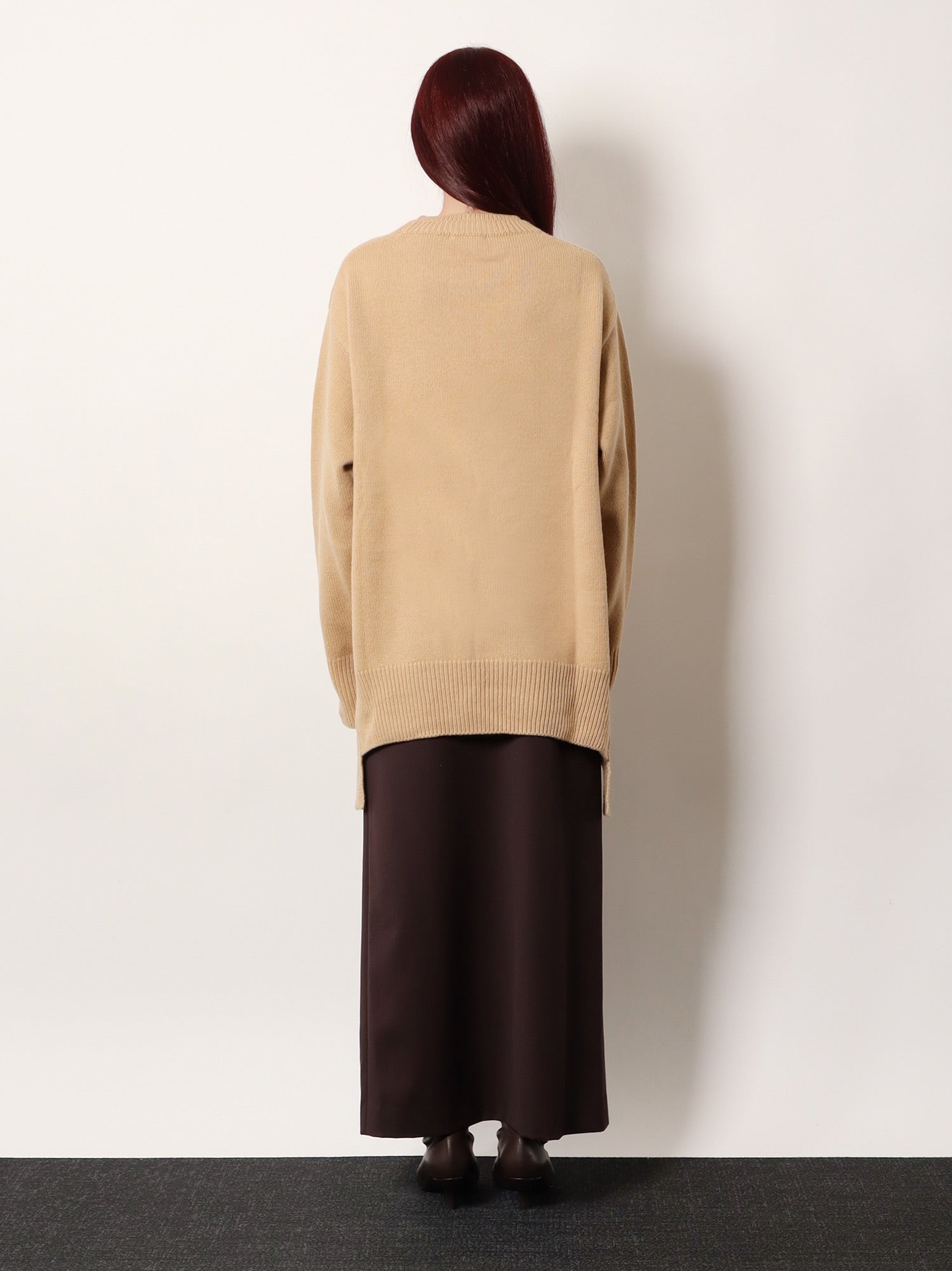 R2w Wool and Cashmere Blend Sweater — Beige, view 3