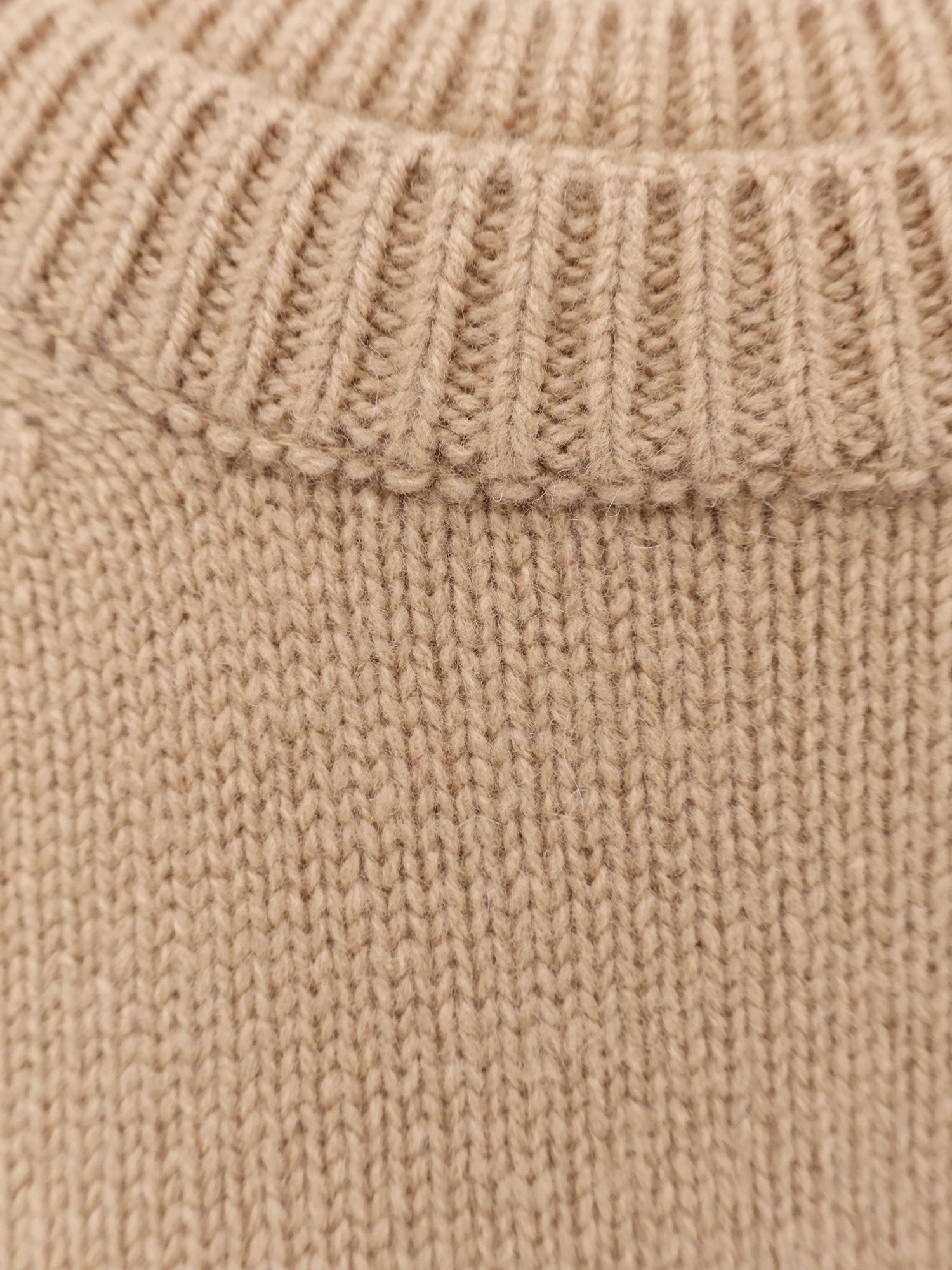 R2w Wool and Cashmere Blend Sweater — Beige, view 5