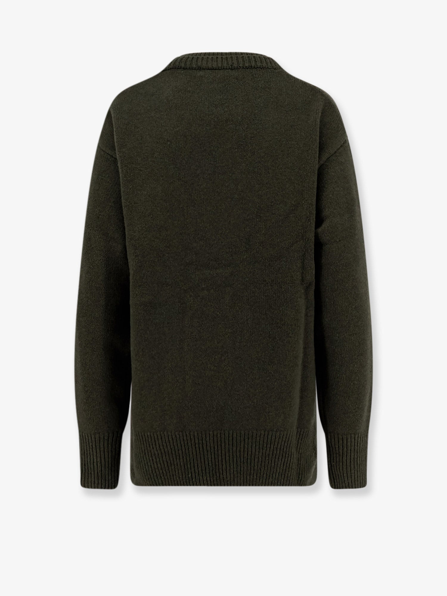 R2w Wool and Cashmere Sweater — Green, view 4