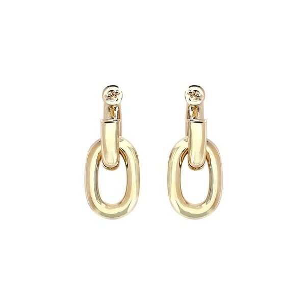 Rabanne Double XL Link Earrings — Gold, view 2