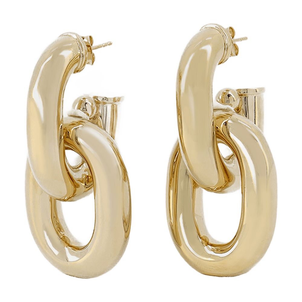 Rabanne Gold Link Hoops Earrings — Gold by Rabanne