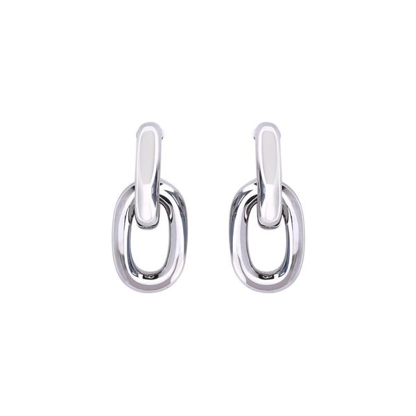 Rabanne Double XL Link Earrings — Silver by Rabanne