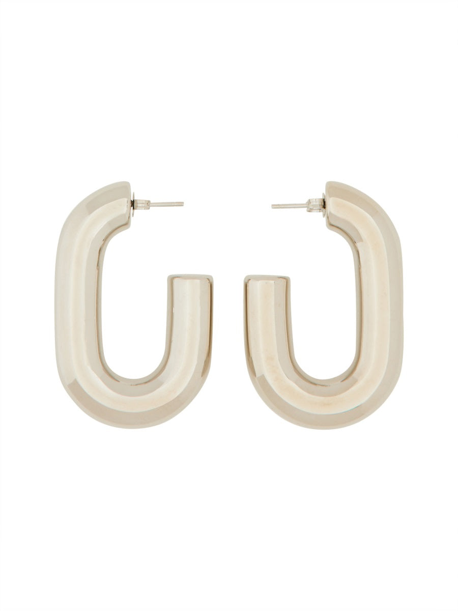 Rabanne XL Link Brass Earrings — Silver by Rabanne