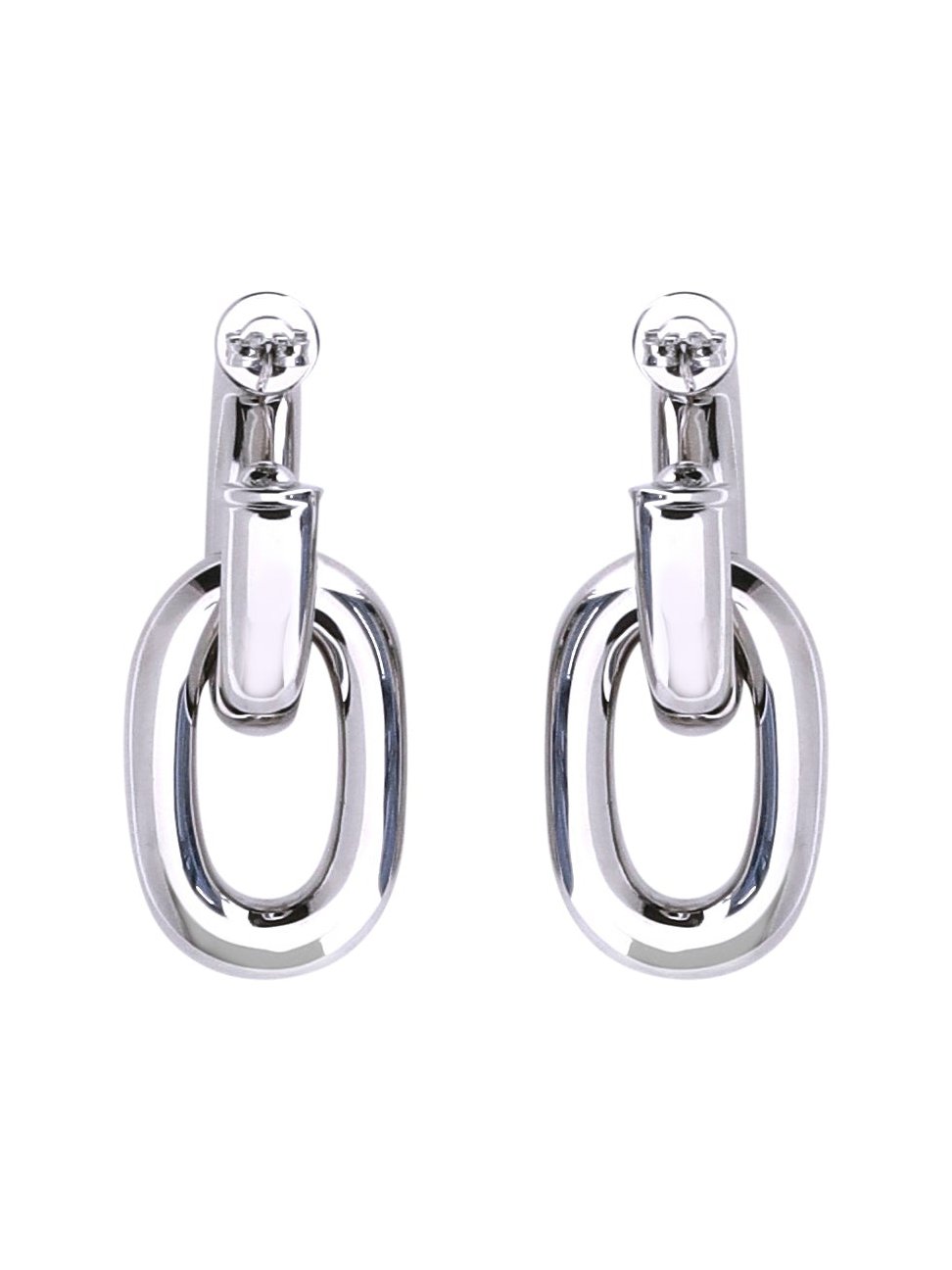 Rabanne Double XL Earrings — Silver, view 2