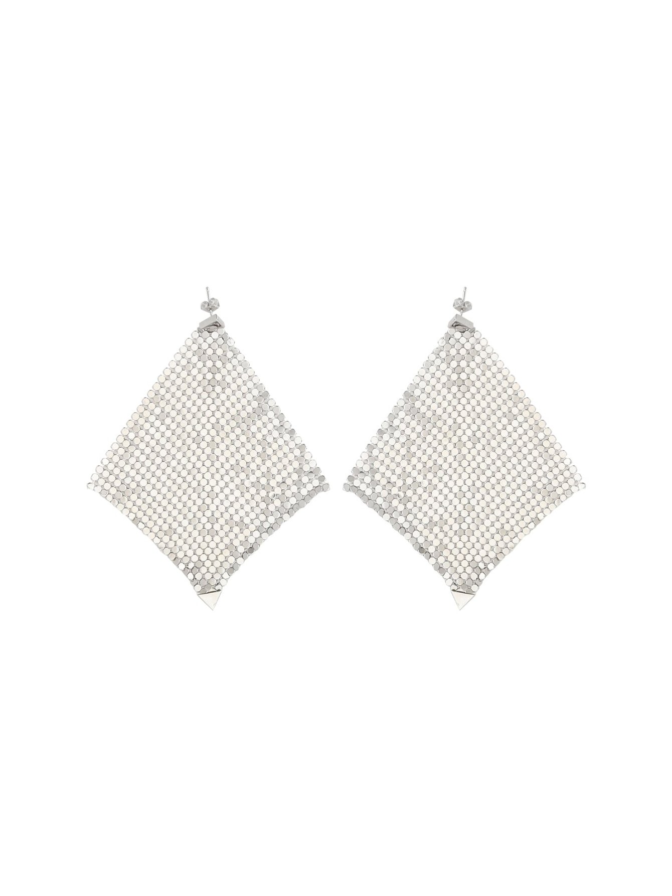 Rabanne Pixel Chainmail Earrings — Silver by Rabanne