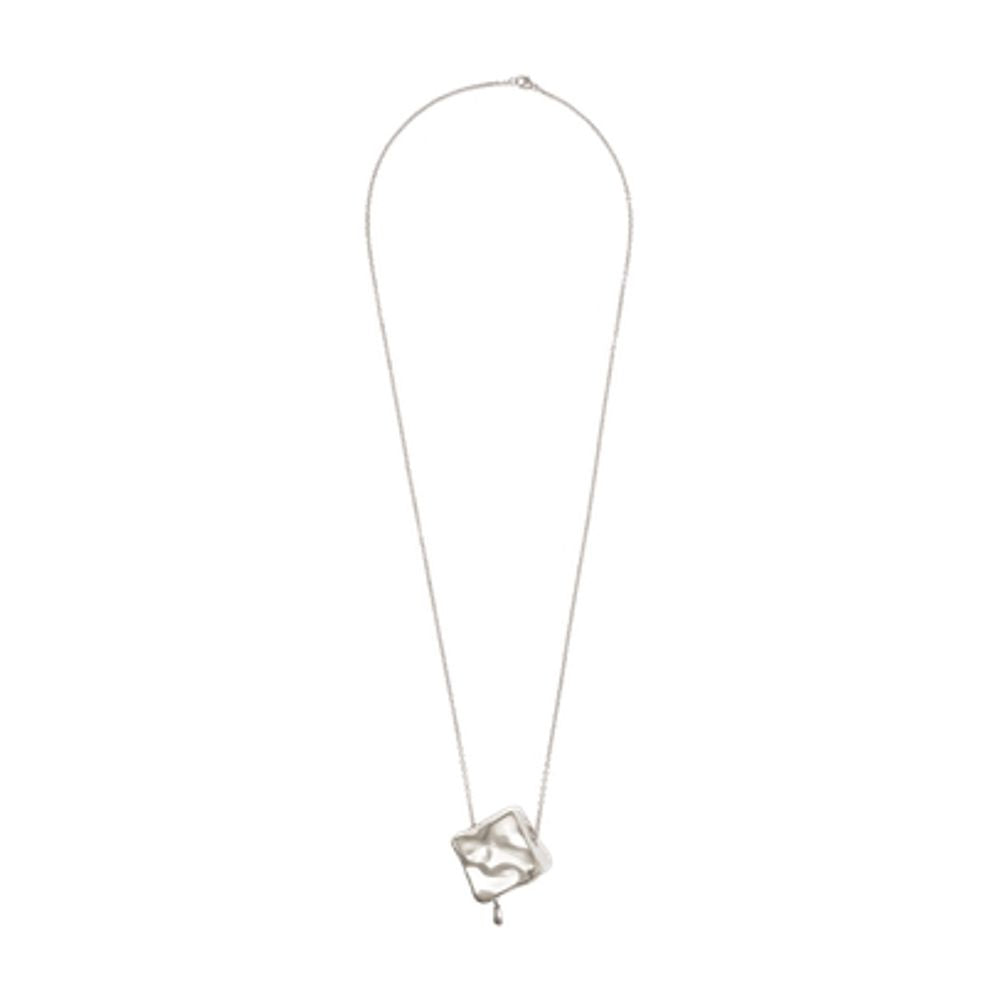 Rabanne Sculptural Metal Necklace — Silver, view 2