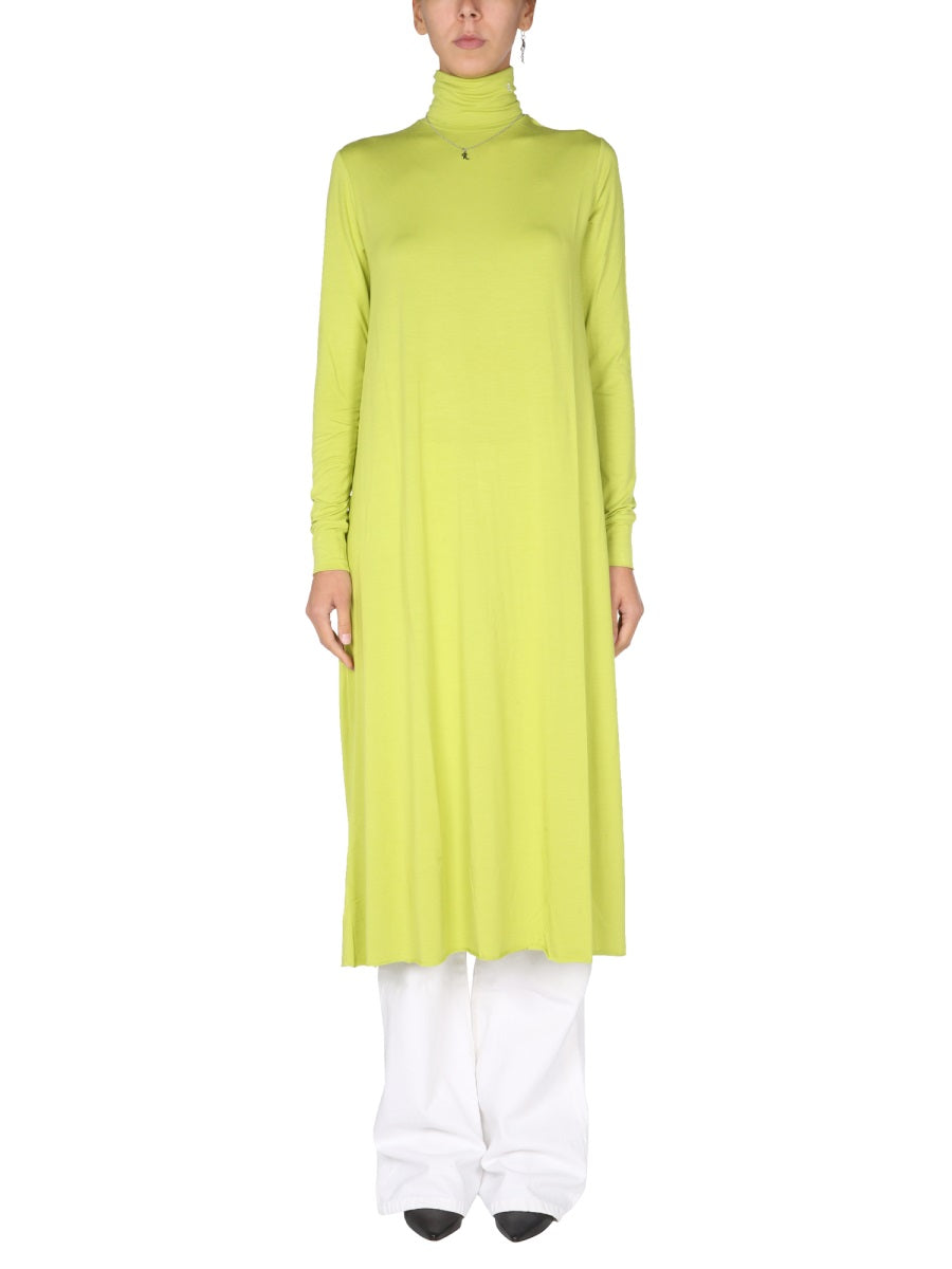 Raf Simons Embroidered Jersey Dress — Green by Raf Simons