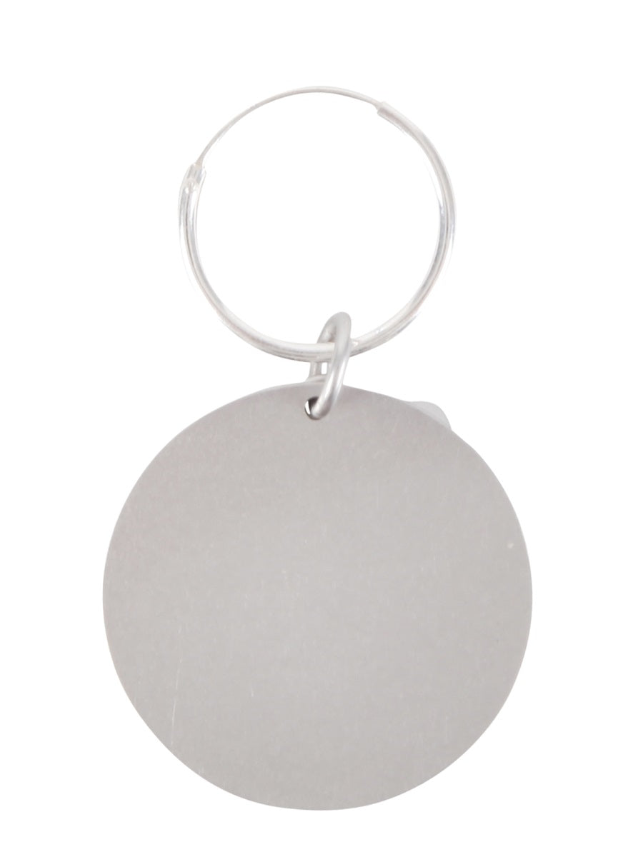 Raf Simons Circle Single Earring — Silver, view 2