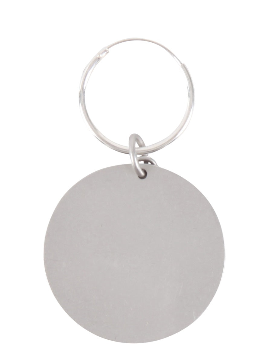 Raf Simons Circle Silver Single Earring — Silver, view 2