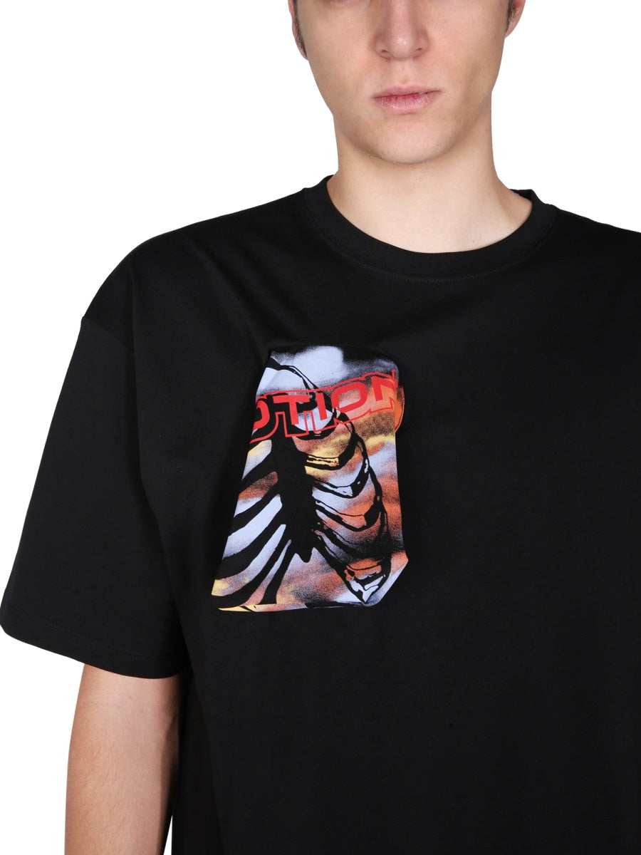 Raf Simons Printed Details T-Shirt — Black, view 4