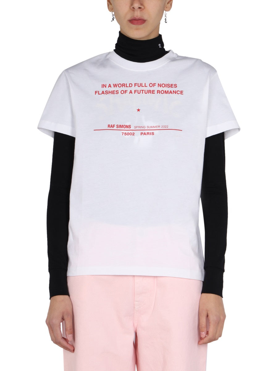 Raf Simons Logo Print T-Shirt — White, view 2
