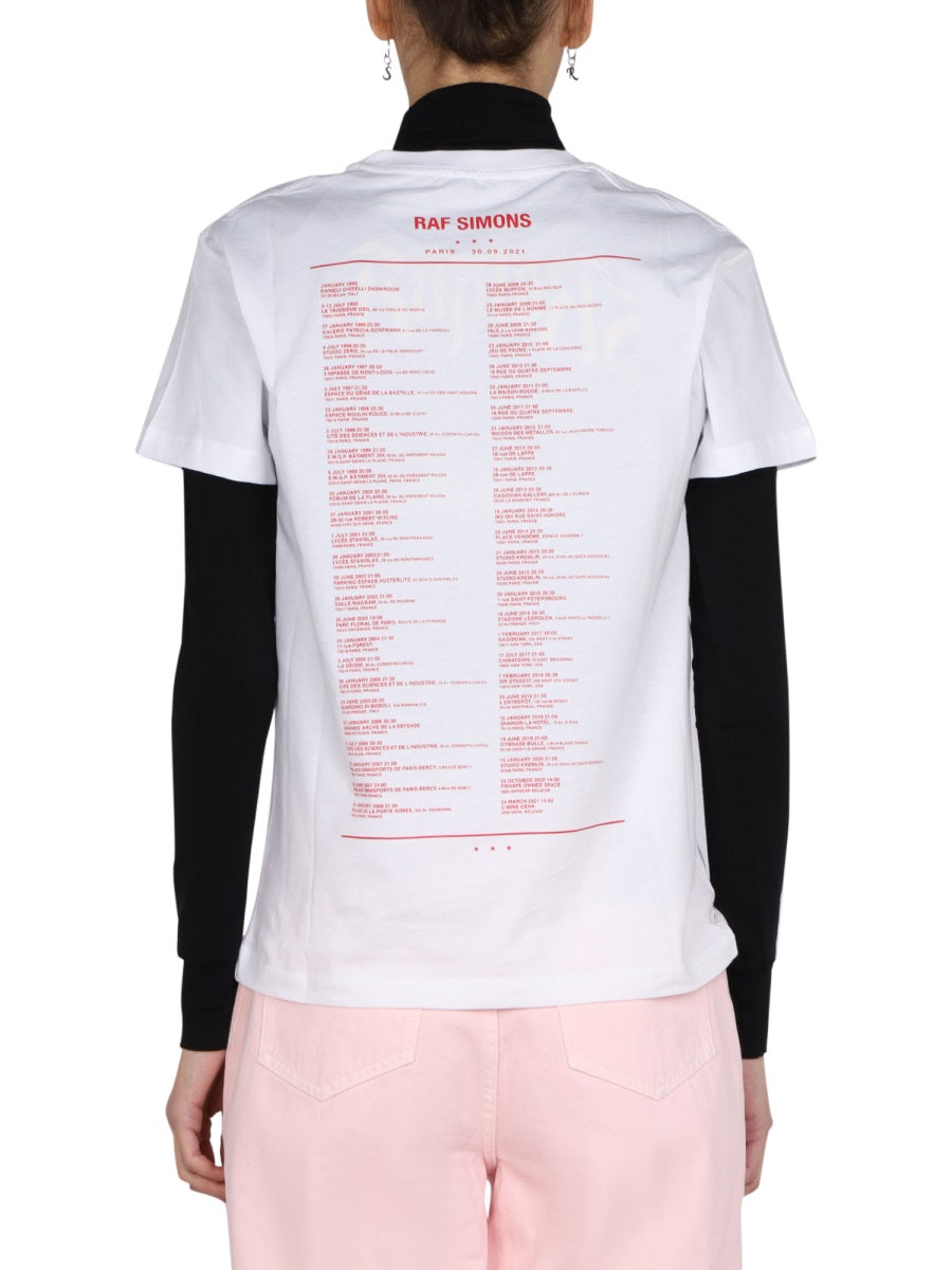 Raf Simons Logo Print T-Shirt — White, view 3