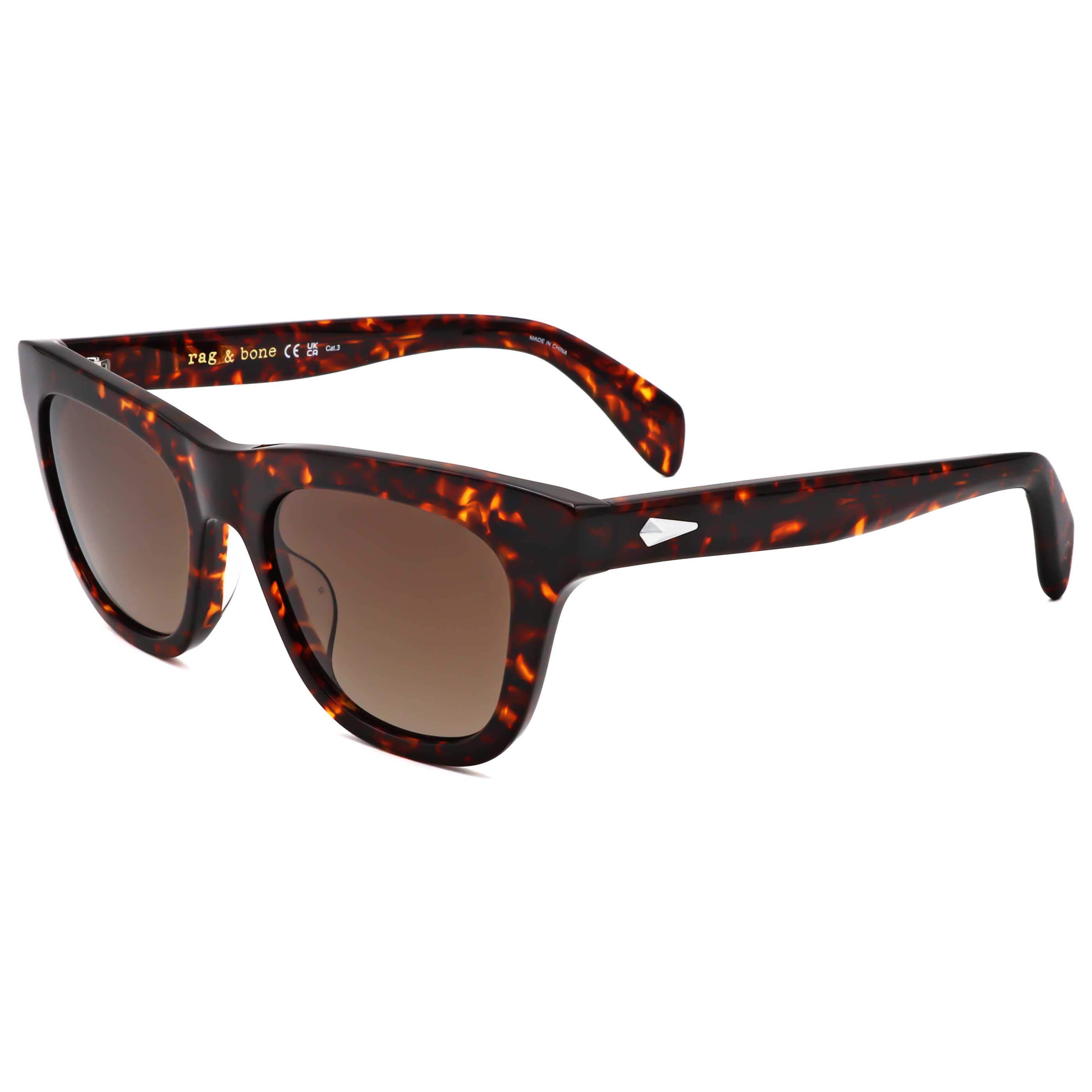 Rag & Bone RNB1086S08652 Tortoiseshell Acetate Sunglasses — Brown by Rag & Bone