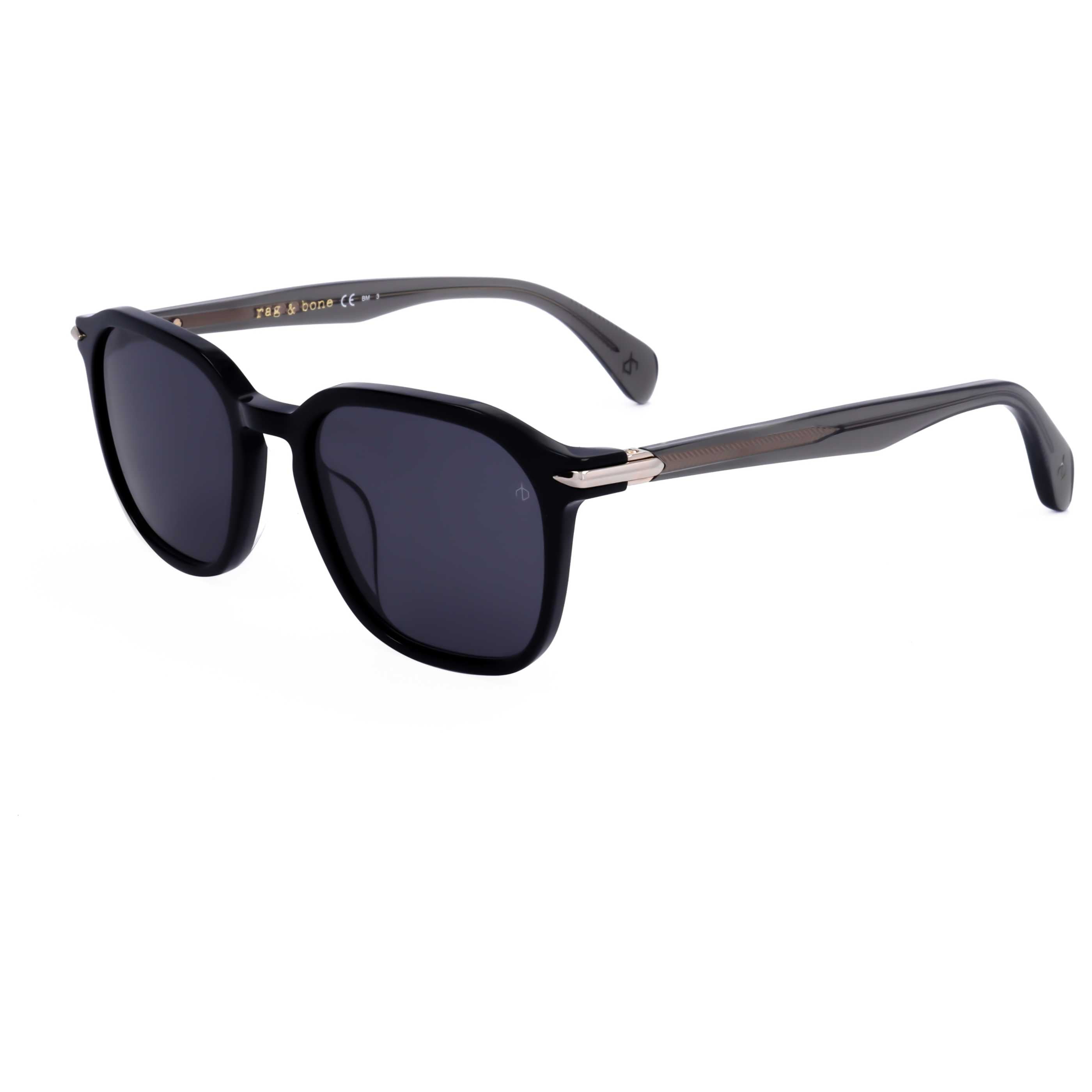 Rag & Bone RNB5043S80752 Square-Frame Dark Lens Sunglasses — Black by Rag & Bone