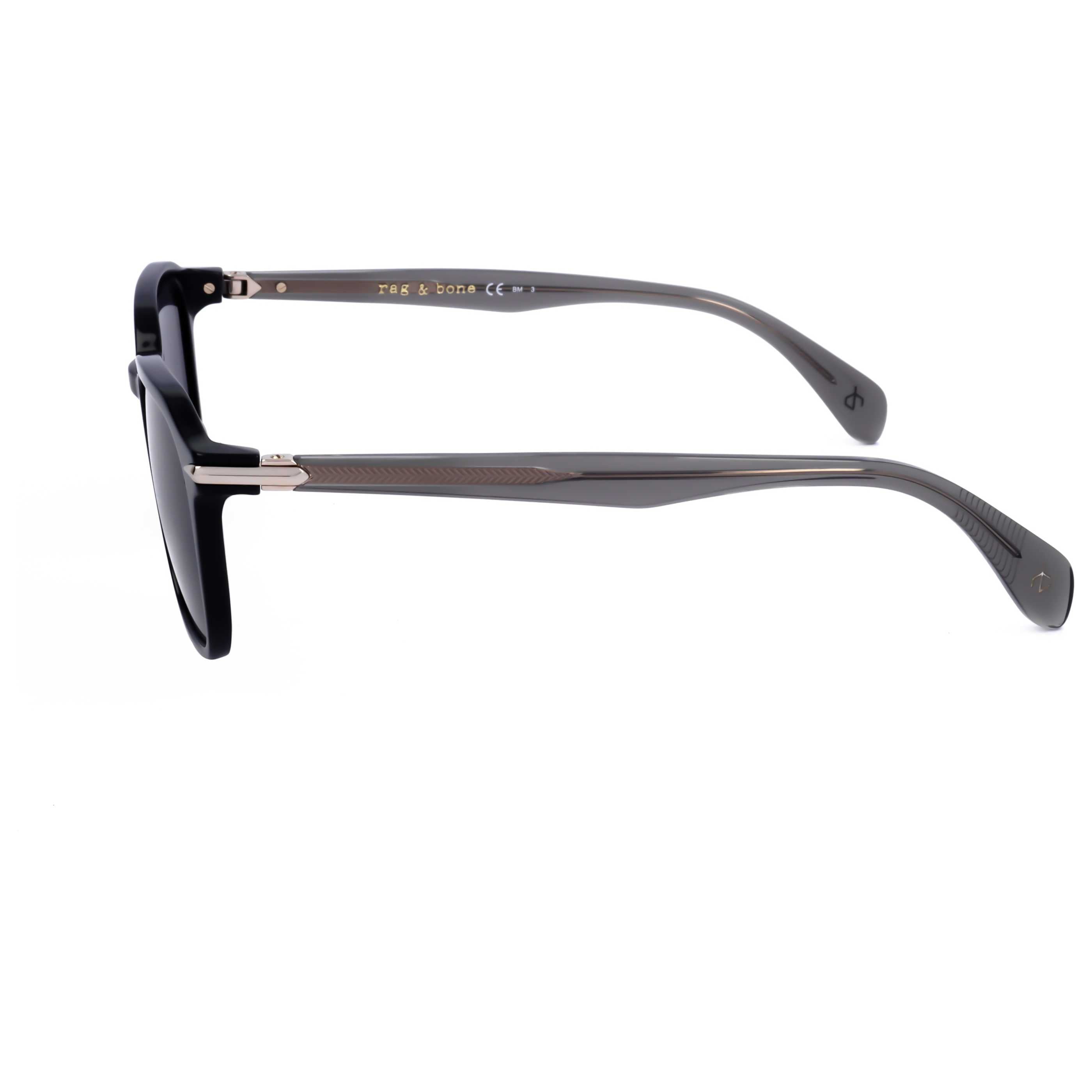 Rag & Bone RNB5043S80752 Square-Frame Dark Lens Sunglasses — Black, view 2