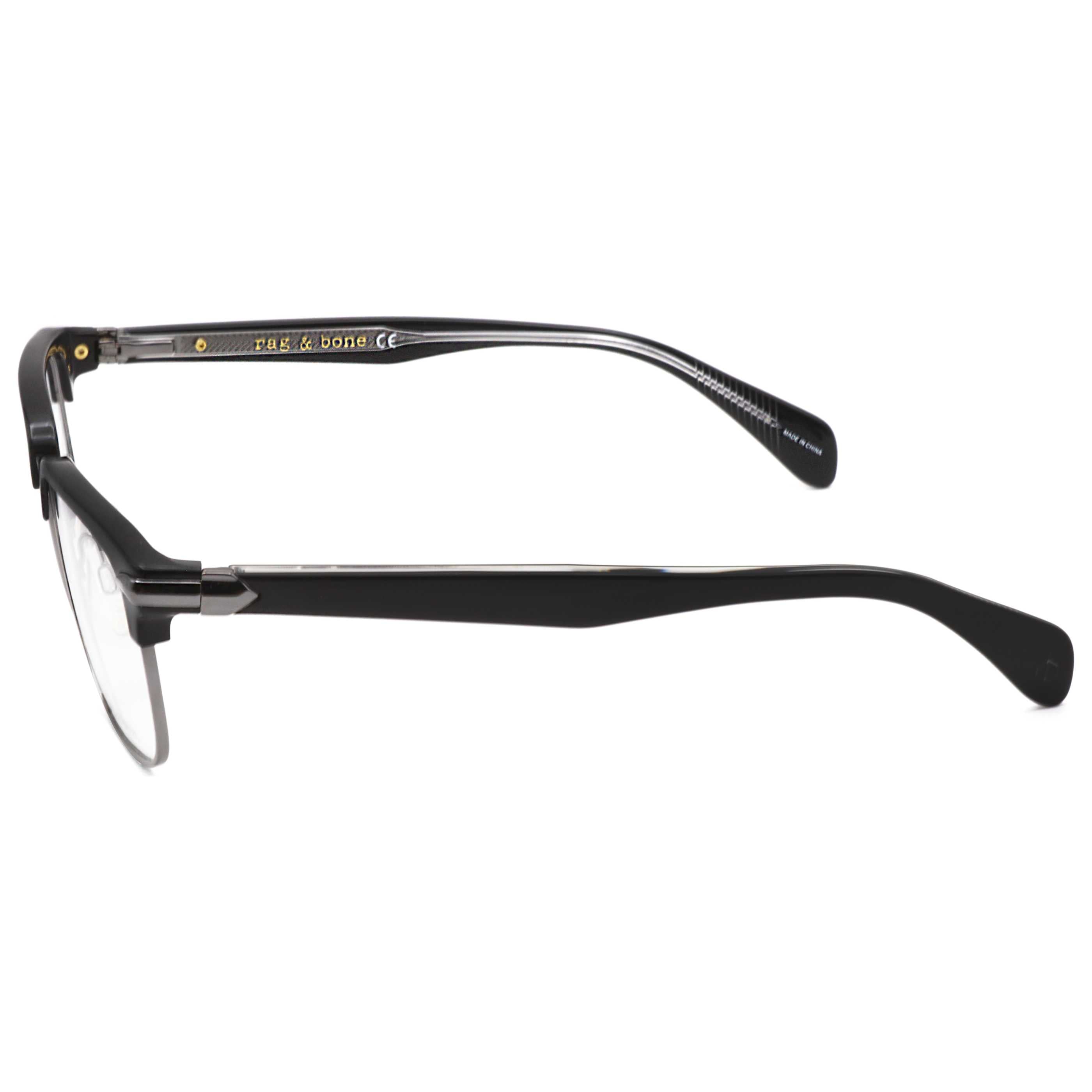 Rag & Bone RNB7038G80751 Metal-Framed Eyeglasses — Black, view 2