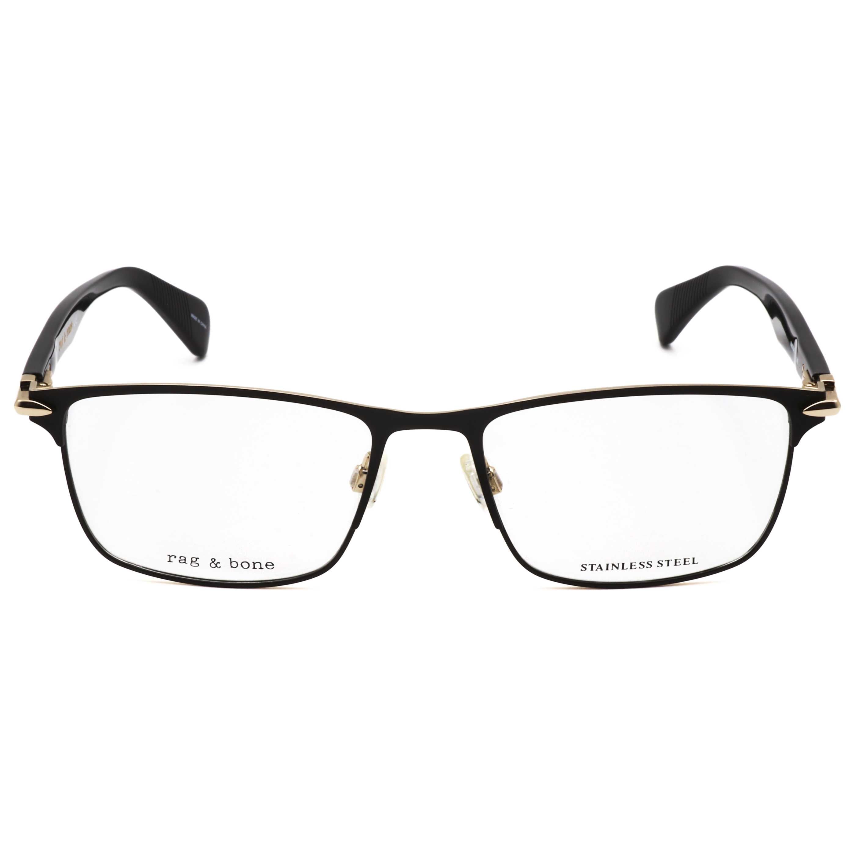 Rag & Bone RNB704680755 Metal & Acetate Mixed-Material Eyeglasses, view 3