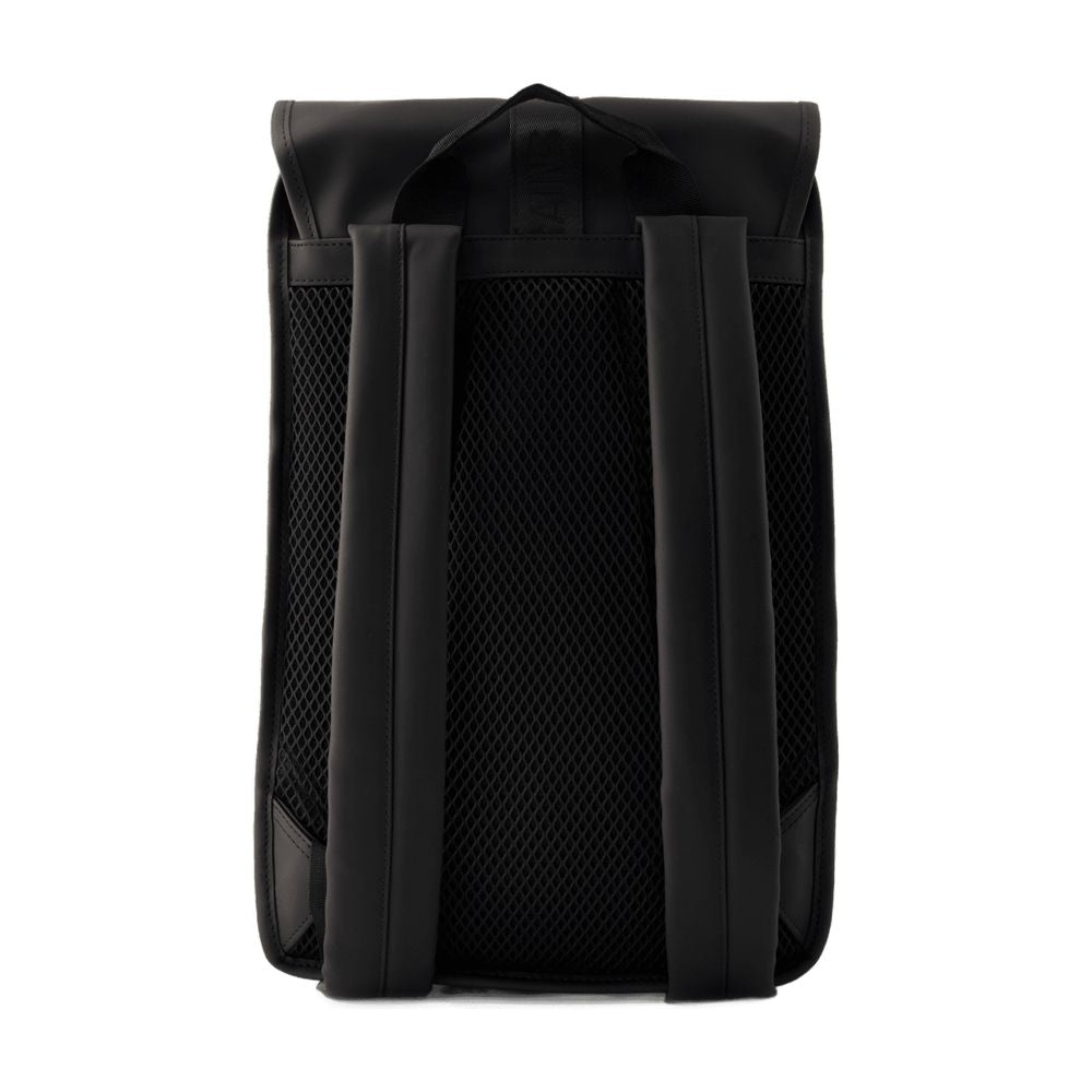Rains Synthetic Roll-Top Backpack — Black by Rains