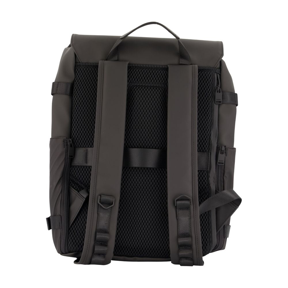 Rains Otg W3 Rucksack Backpack — Black, view 2